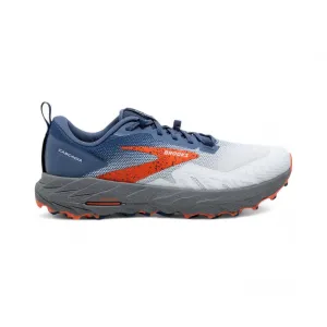 Mens Cascadia 17 Trail Running Shoes In Blue/navy/firecracker