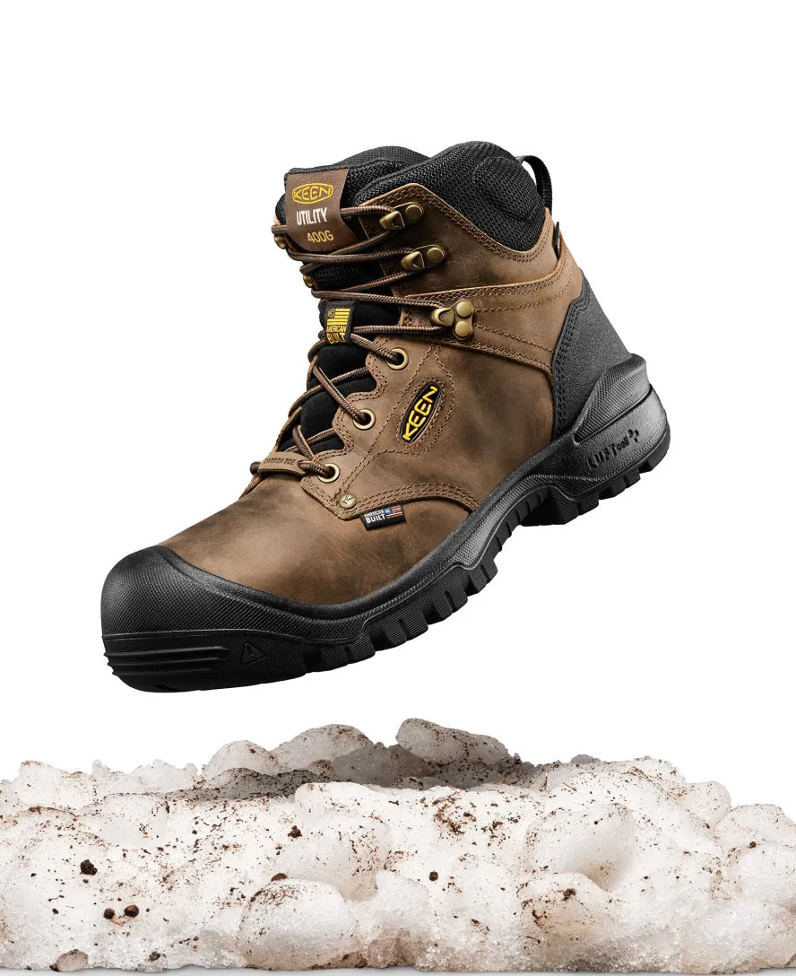 Men's Independence 6" Insulated Waterproof Boot (Carbon Toe)  |  Dark Earth/Black
