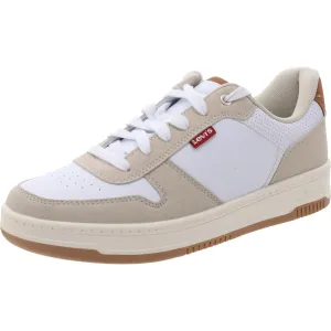 Mens Lace-Up Faux Leather Casual And Fashion Sneakers