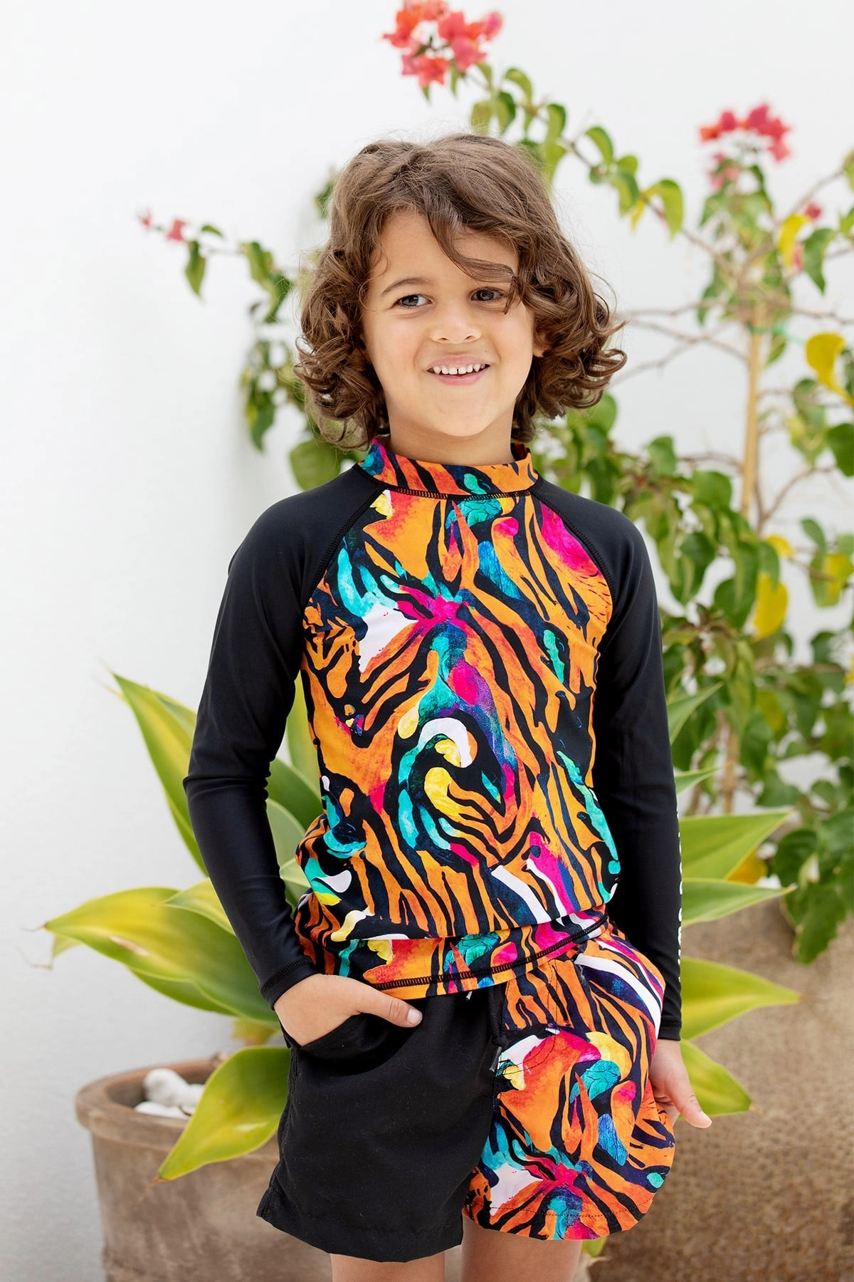 Mini Billy Rashie Top Final Sale - Jungle Spice