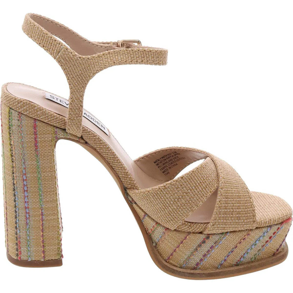 Nataly Womens Woven Ankle Strap