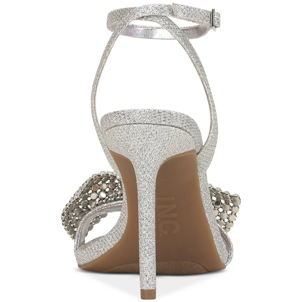 Nemmzi Womens Satin Ankle Strap Heels