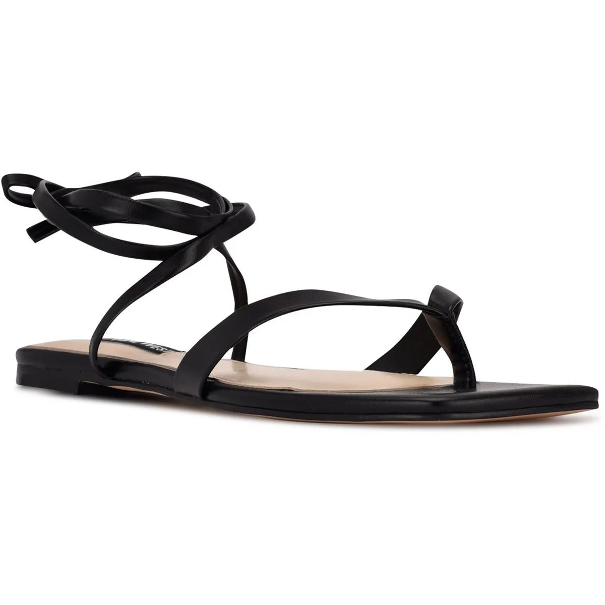 NEWS Womens Faux Leather Strappy Ankle Strap