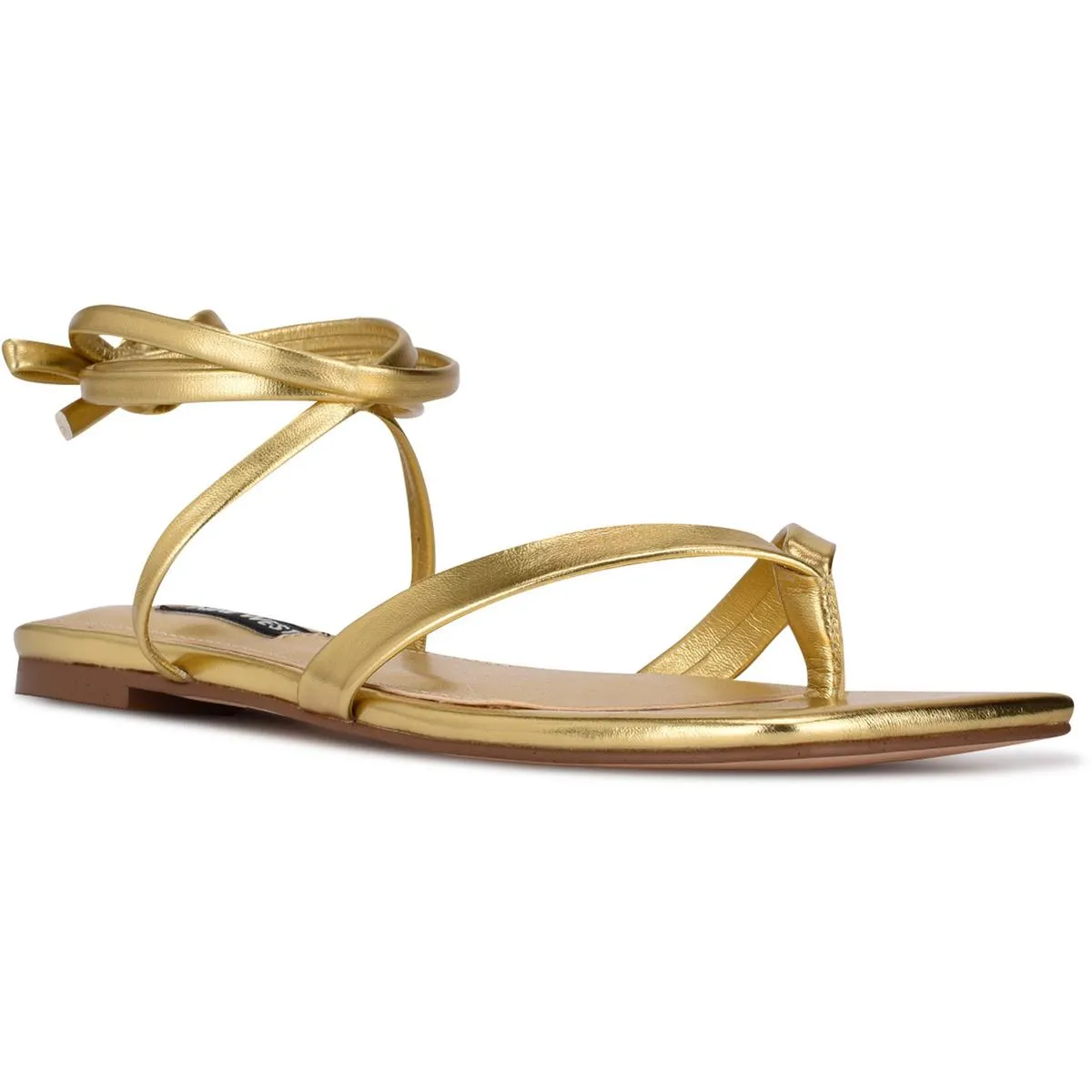 NEWS Womens Faux Leather Strappy Ankle Strap