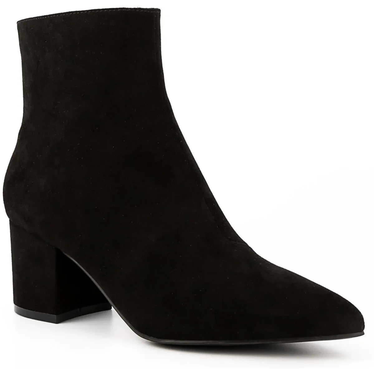 Nightlife Womens Faux Suede Heel Ankle Boots