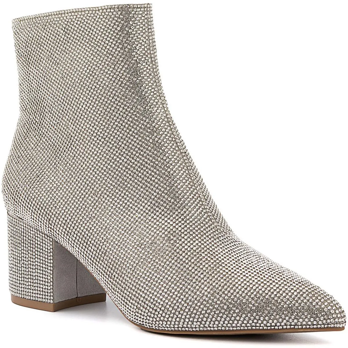 Nightlife Womens Faux Suede Heel Ankle Boots