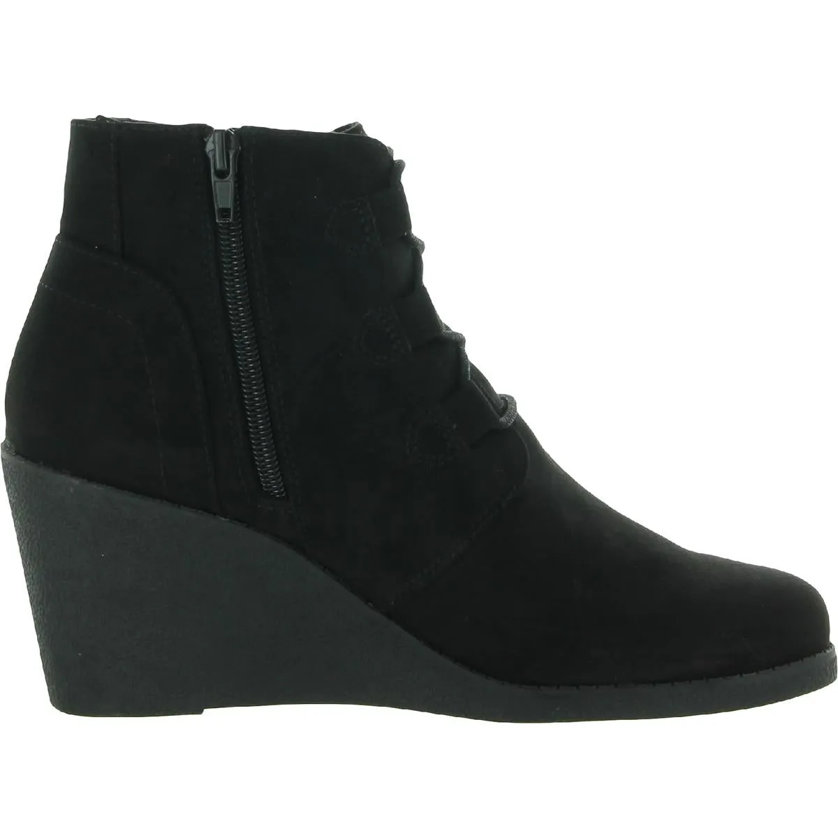 Noellee Womens Padded Insole Wedge Boots