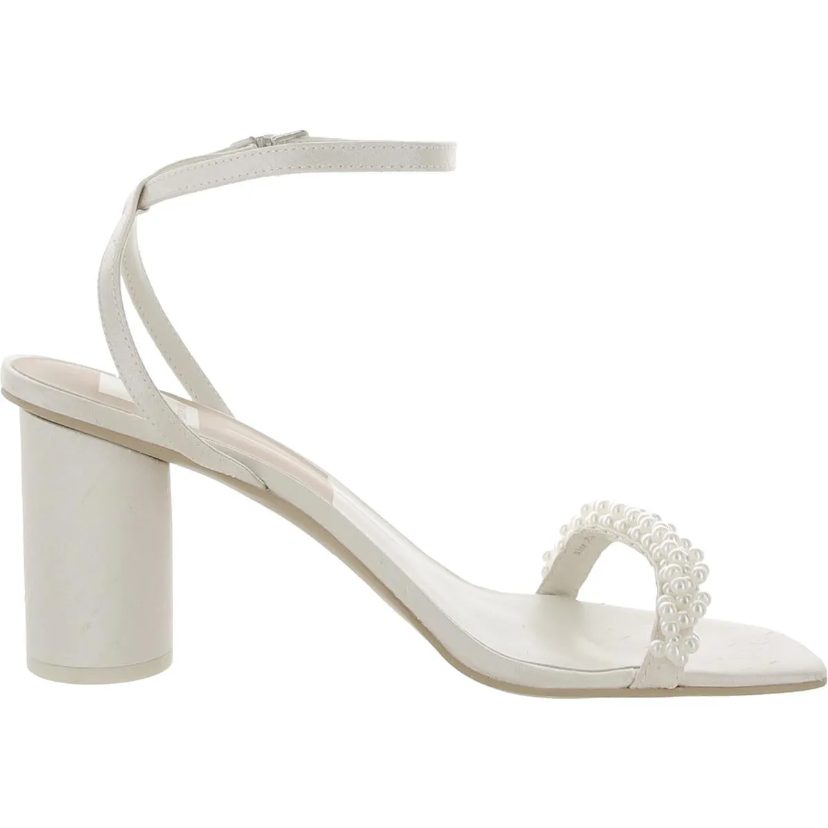 NORY Womens Satin Ankle Strap Heels