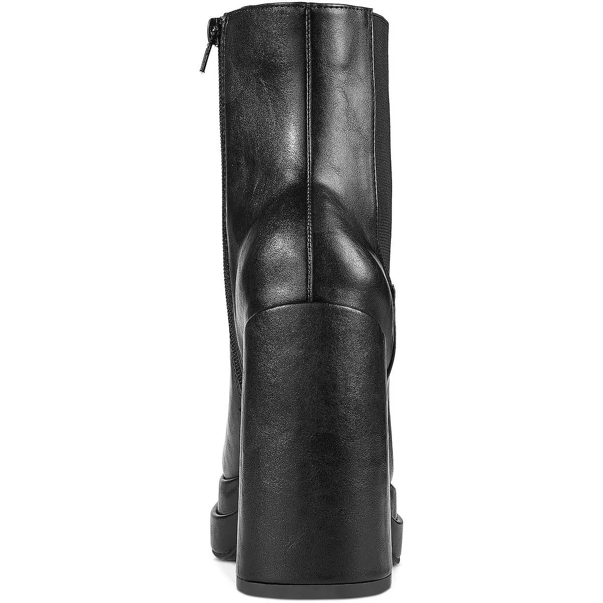Ohara Womens Faux Leather Chunky Ankle Boots