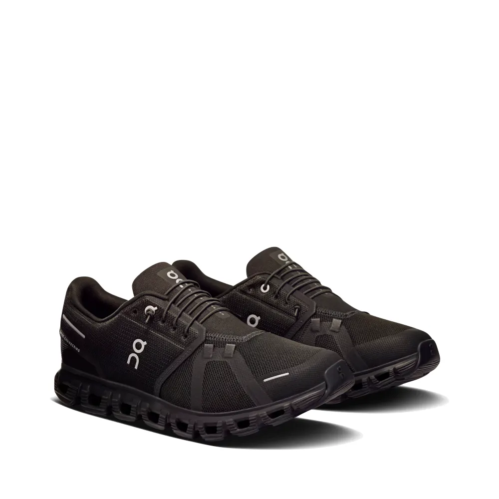 On Men's Cloud 6 Sneaker in Black/Black
