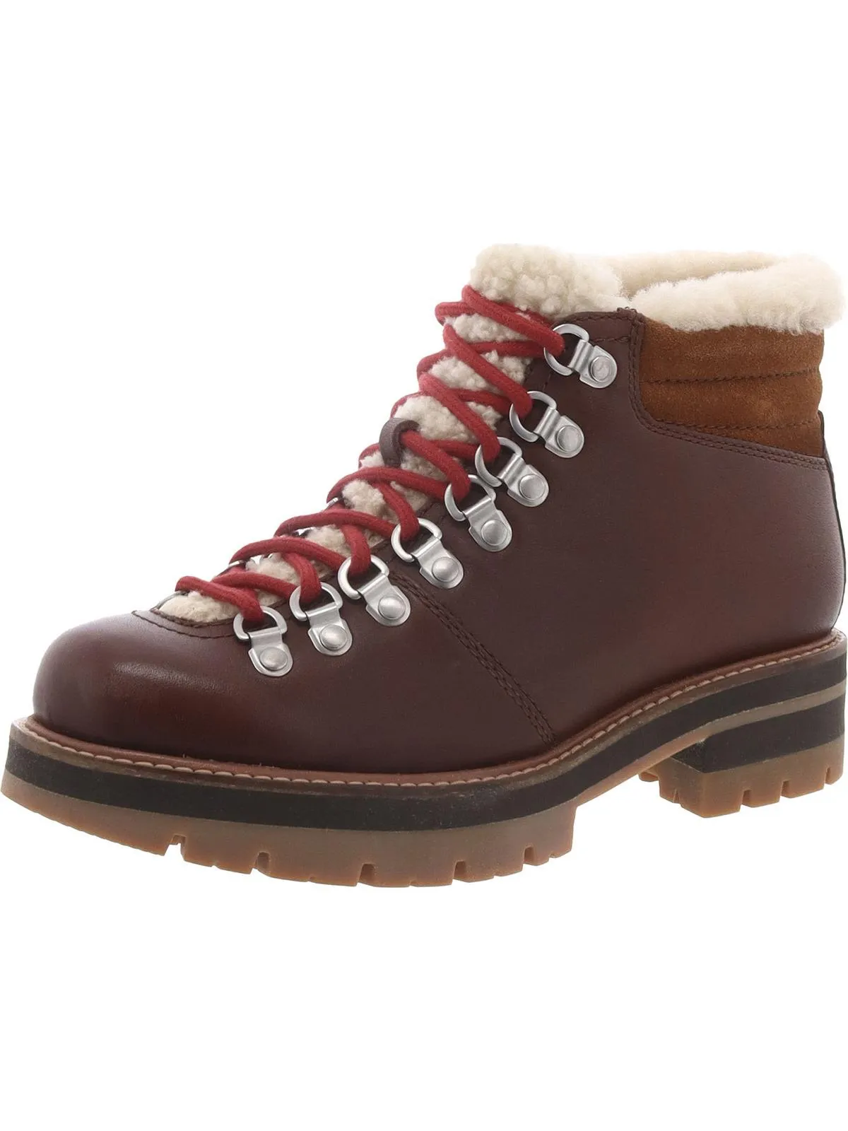 Orianna Alpine Womens Leather Faux Fur Hiking Boots