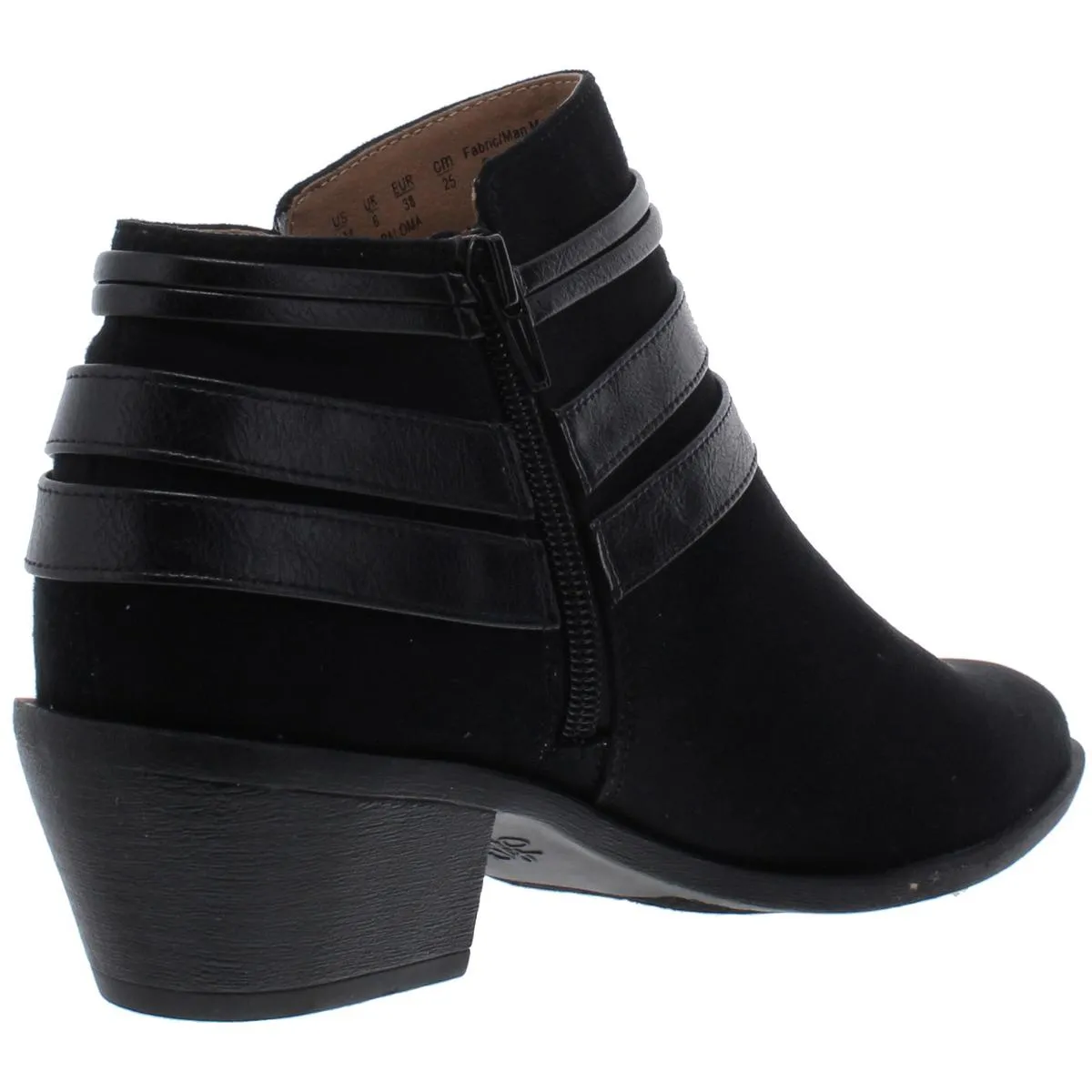 Paloma Womens Microsuede Zipper Ankle Boots