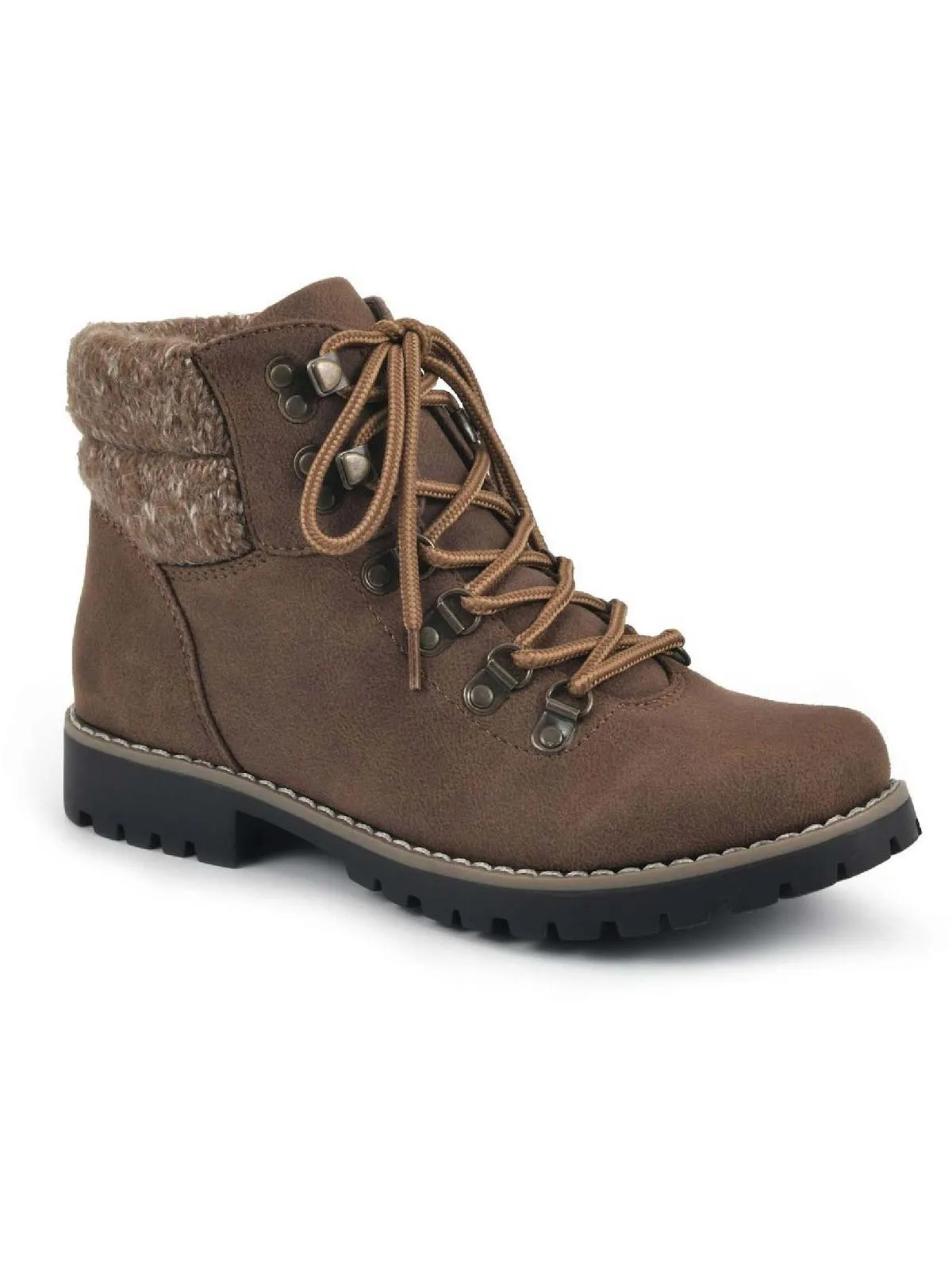 Pathfield Womens Knit Lace-Up Ankle Boots
