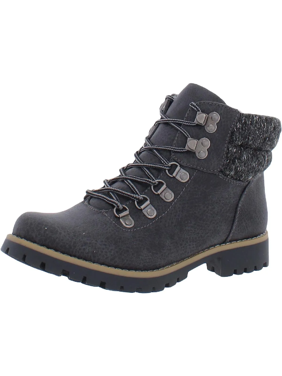 Pathfield Womens Knit Lace-Up Ankle Boots