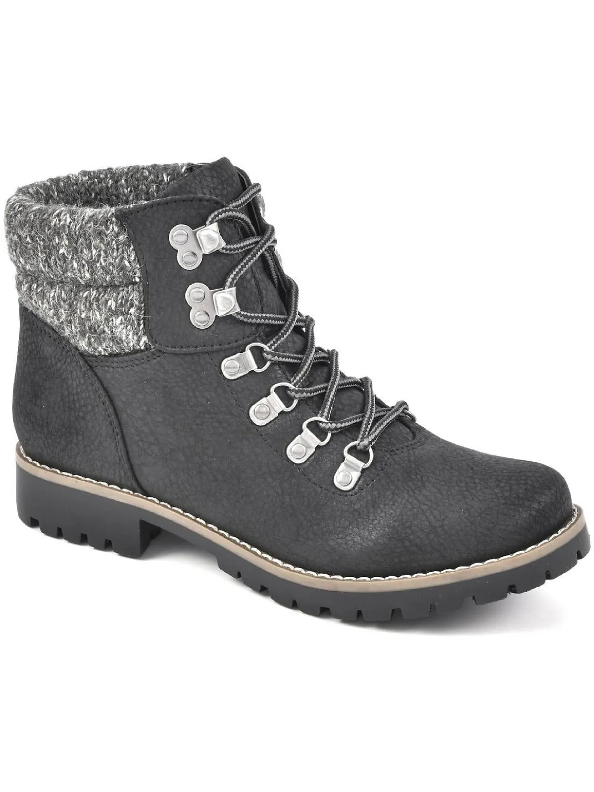 Pathfield Womens Knit Lace-Up Ankle Boots
