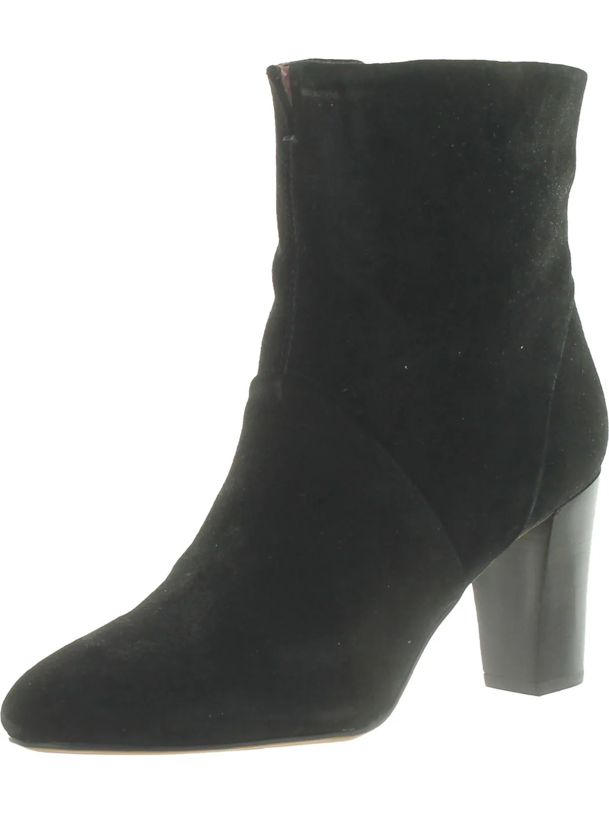 Pia Womens Leather Zipper Ankle Boots