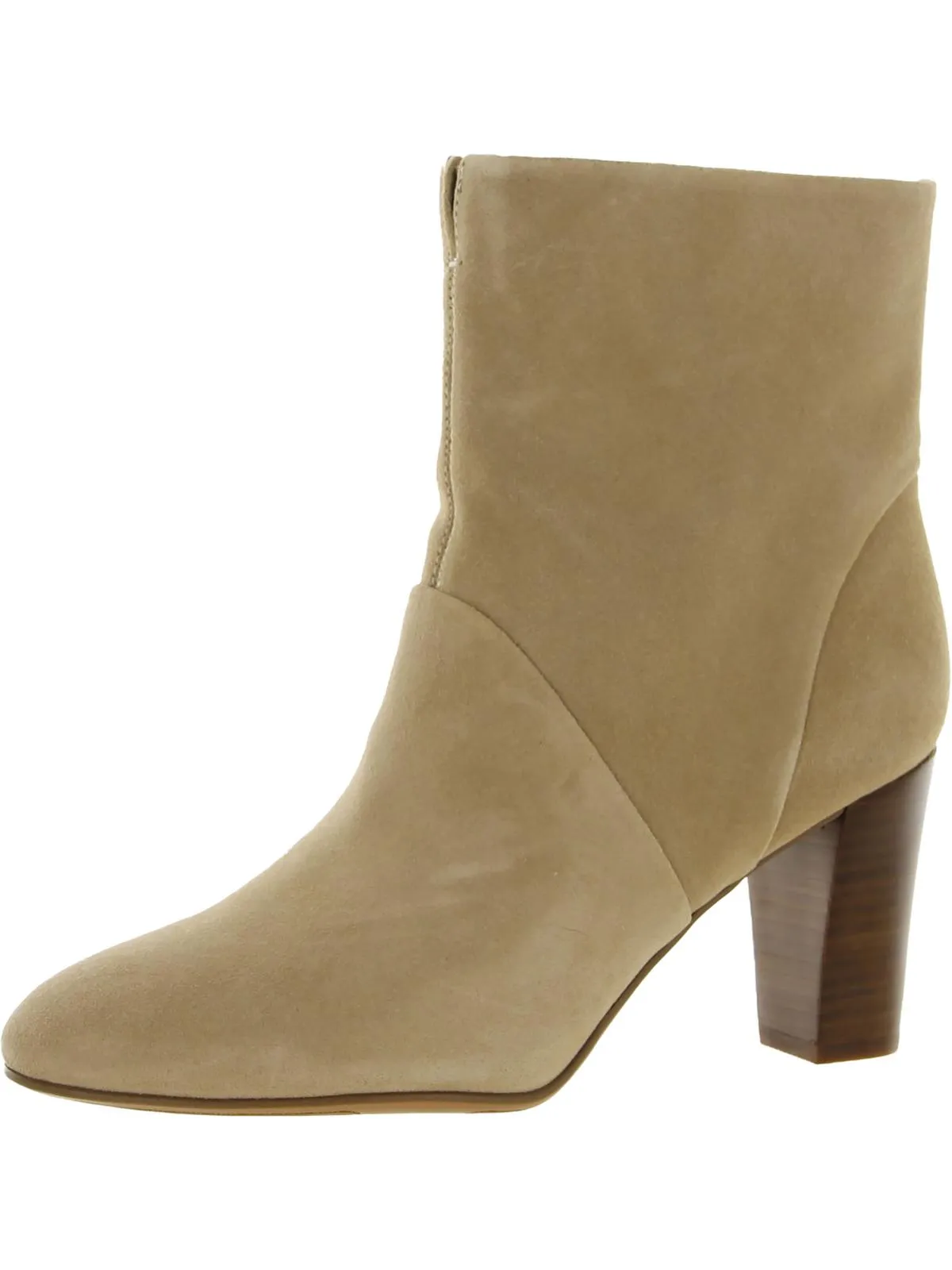 Pia Womens Leather Zipper Ankle Boots