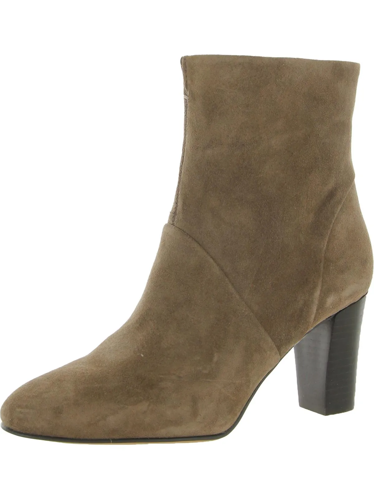 Pia Womens Leather Zipper Ankle Boots