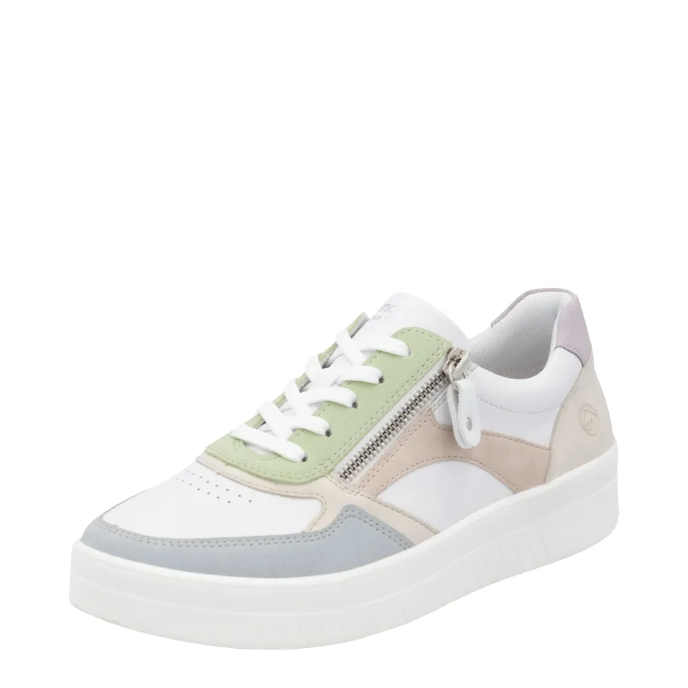 Remonte Women's Kendra 01 Sneaker in White/Cream