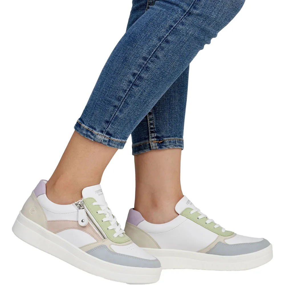 Remonte Women's Kendra 01 Sneaker in White/Cream