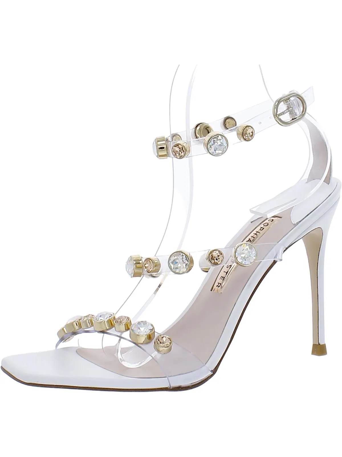 Rosalind Womens Leather Ankle Strap Heels