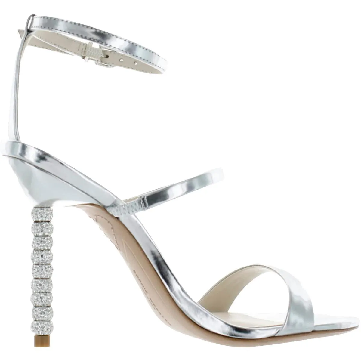Rosalind Womens Leather Ankle Strap Heels