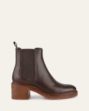 RYE MID ANKLE BOOTS CHESTNUT LEATHER