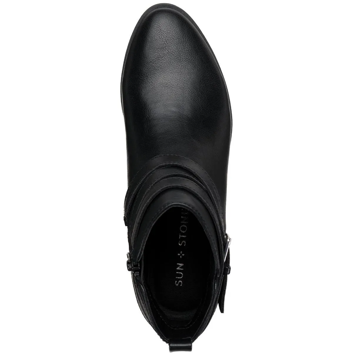 Saandis Womens Microsuede Zip-Up Ankle Boots