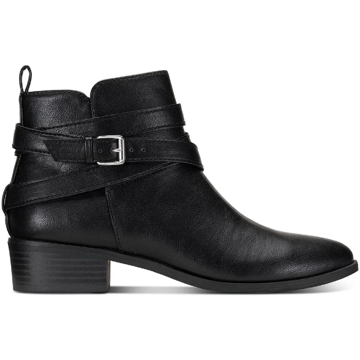 Saandis Womens Microsuede Zip-Up Ankle Boots
