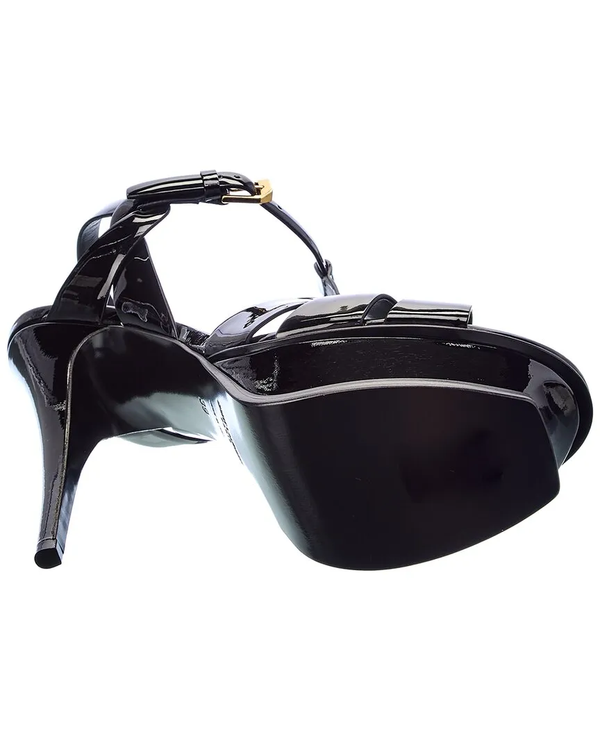 Saint Laurent Tribute 105 Patent Platform Sandal