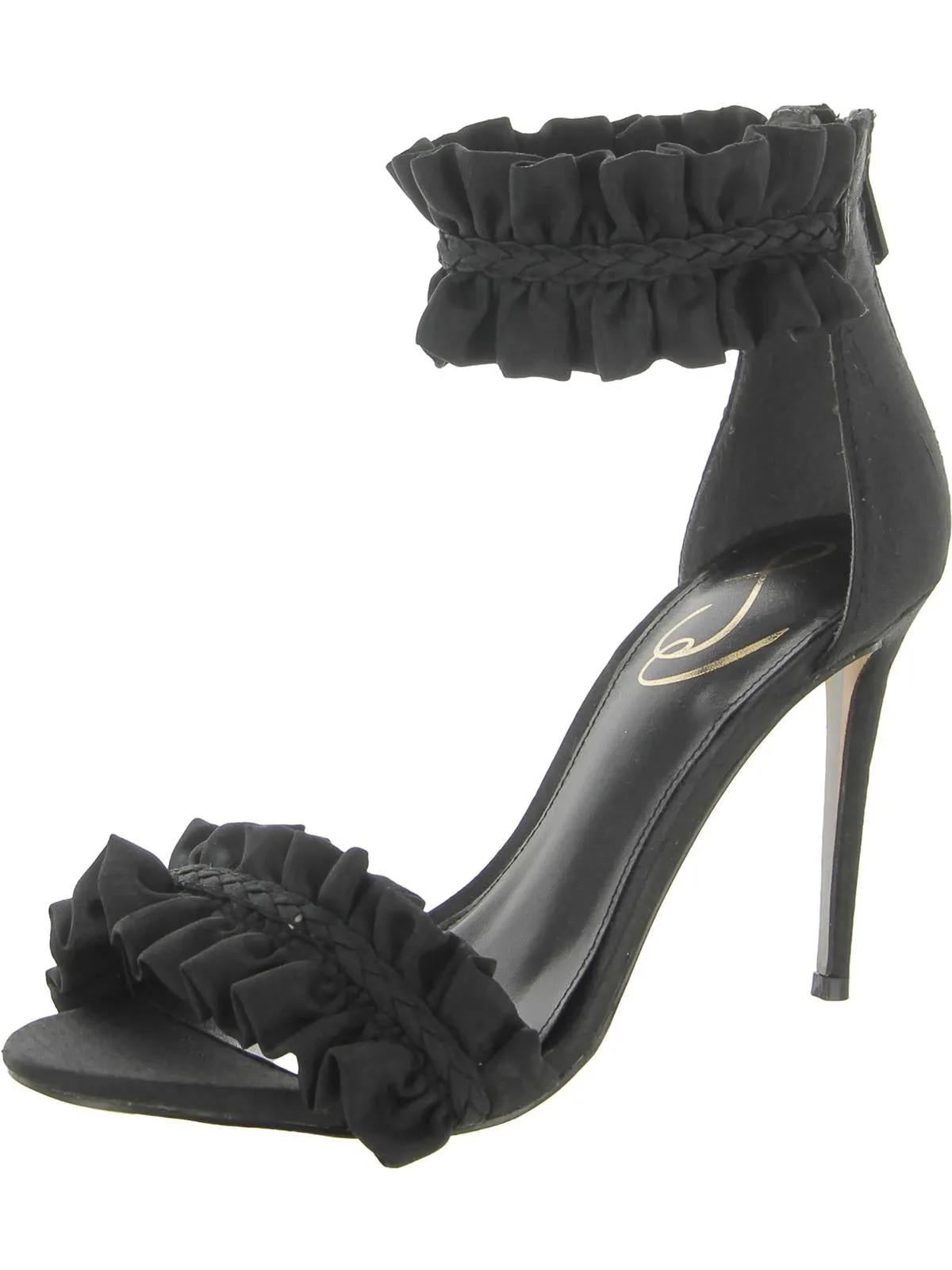 Sawyer Womens Satin Ankle Strap Heels
