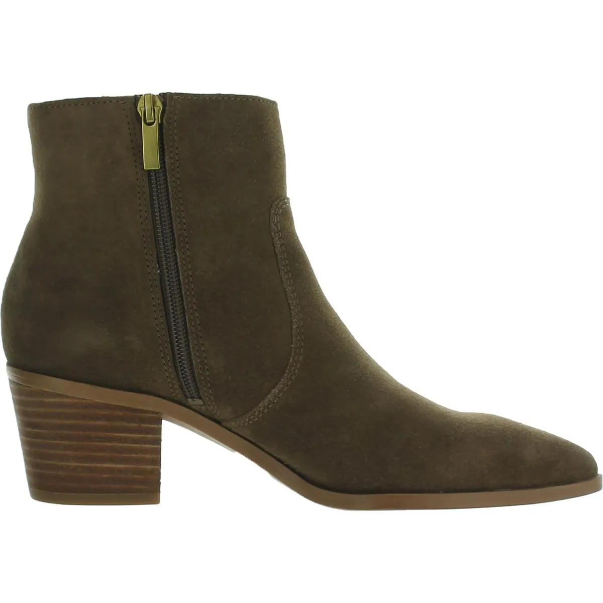 Shaina Womens Suede Almond Toe Ankle Boots