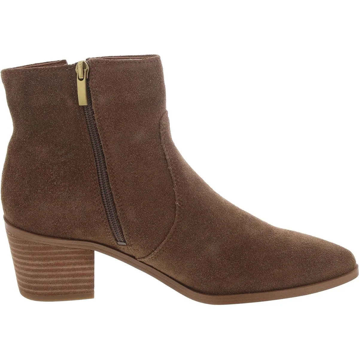 Shaina Womens Suede Almond Toe Ankle Boots