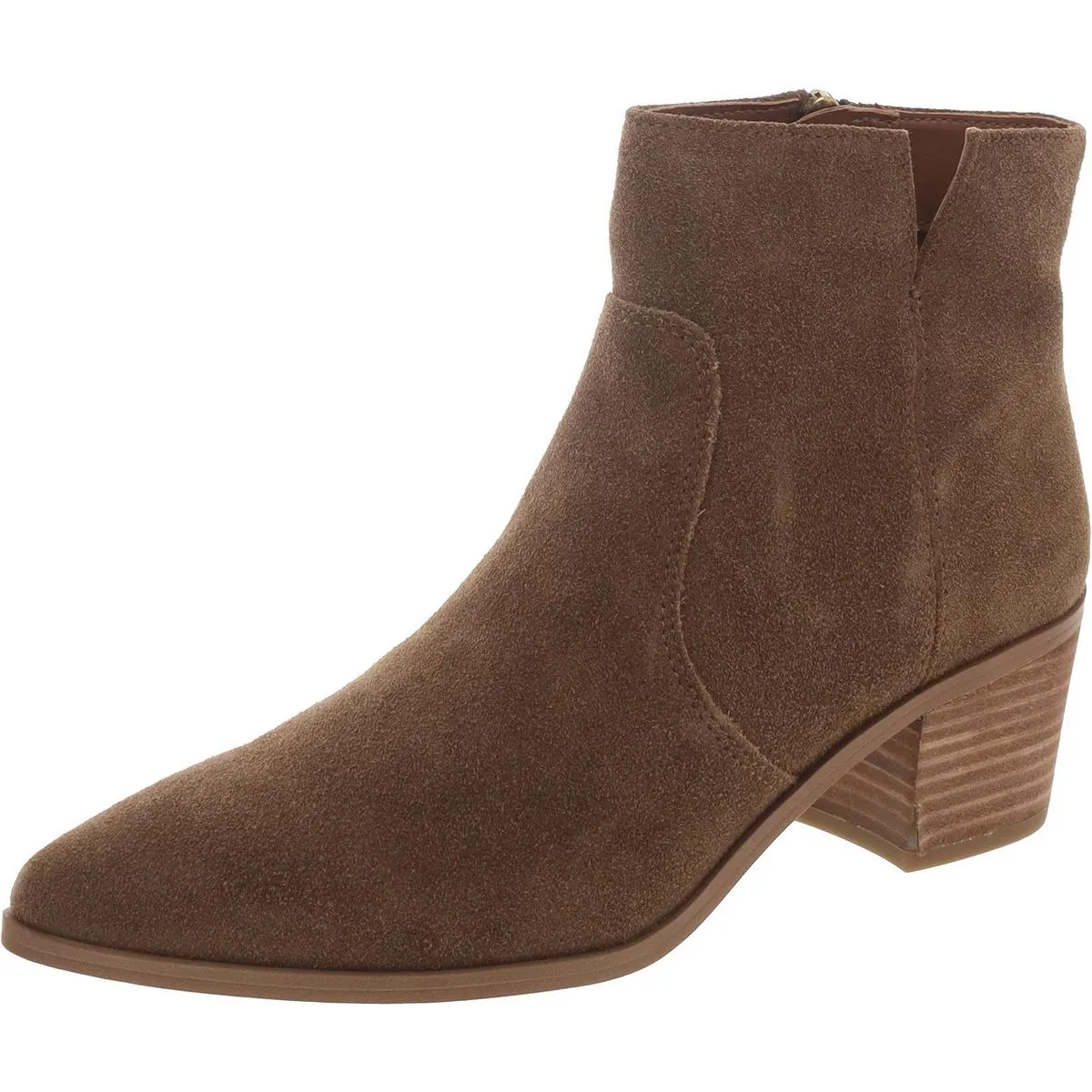Shaina Womens Suede Almond Toe Ankle Boots