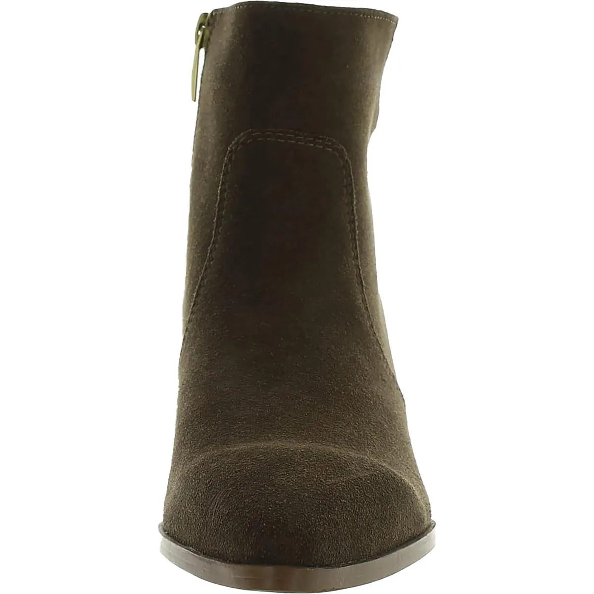 Shaina Womens Suede Almond Toe Ankle Boots