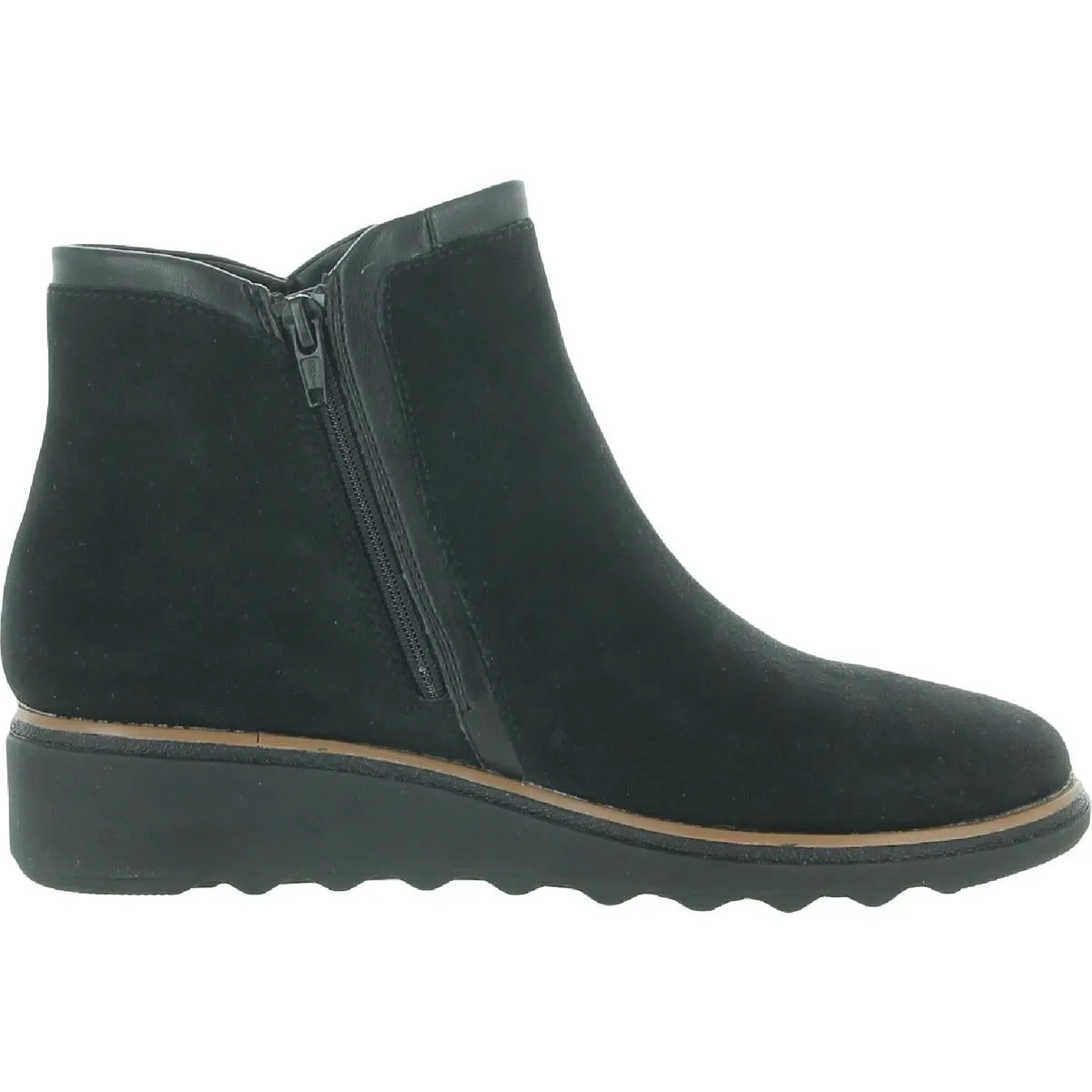 Sharon Heights Womens Suede Almond Toe Ankle Boots