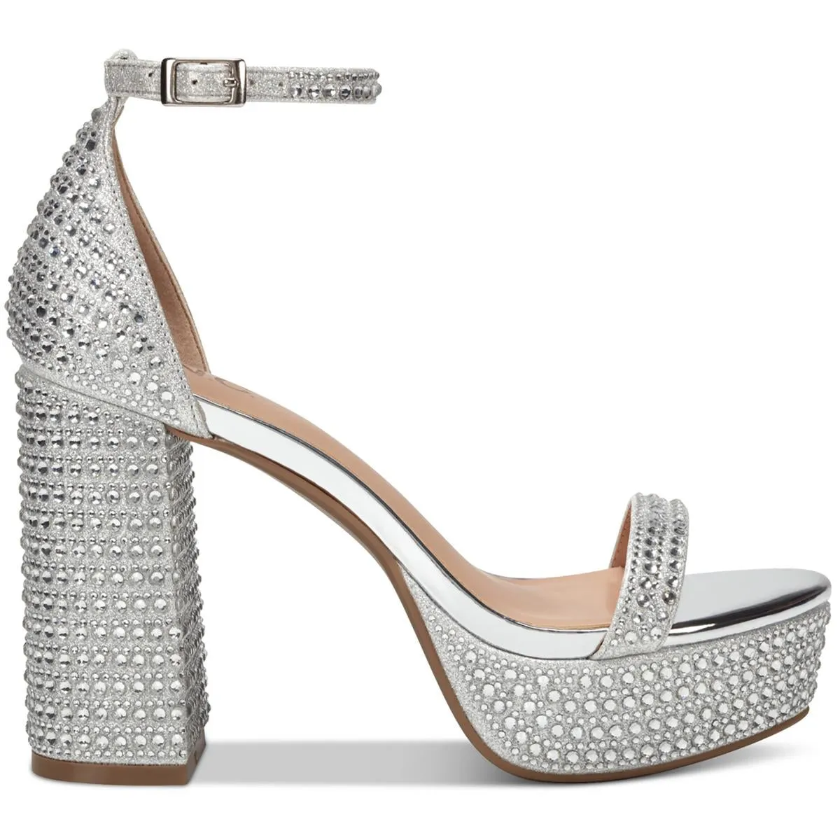 Shea Womens Ankle Strap Open Toe Heels