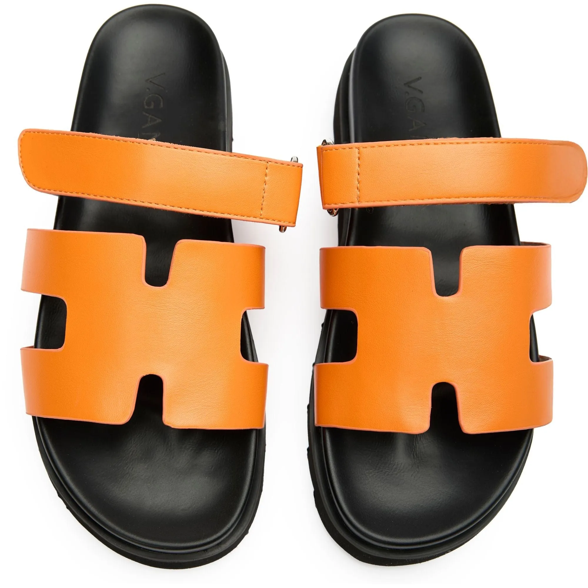 Shea Women's Vegan Leather Slide Sandals | Orange