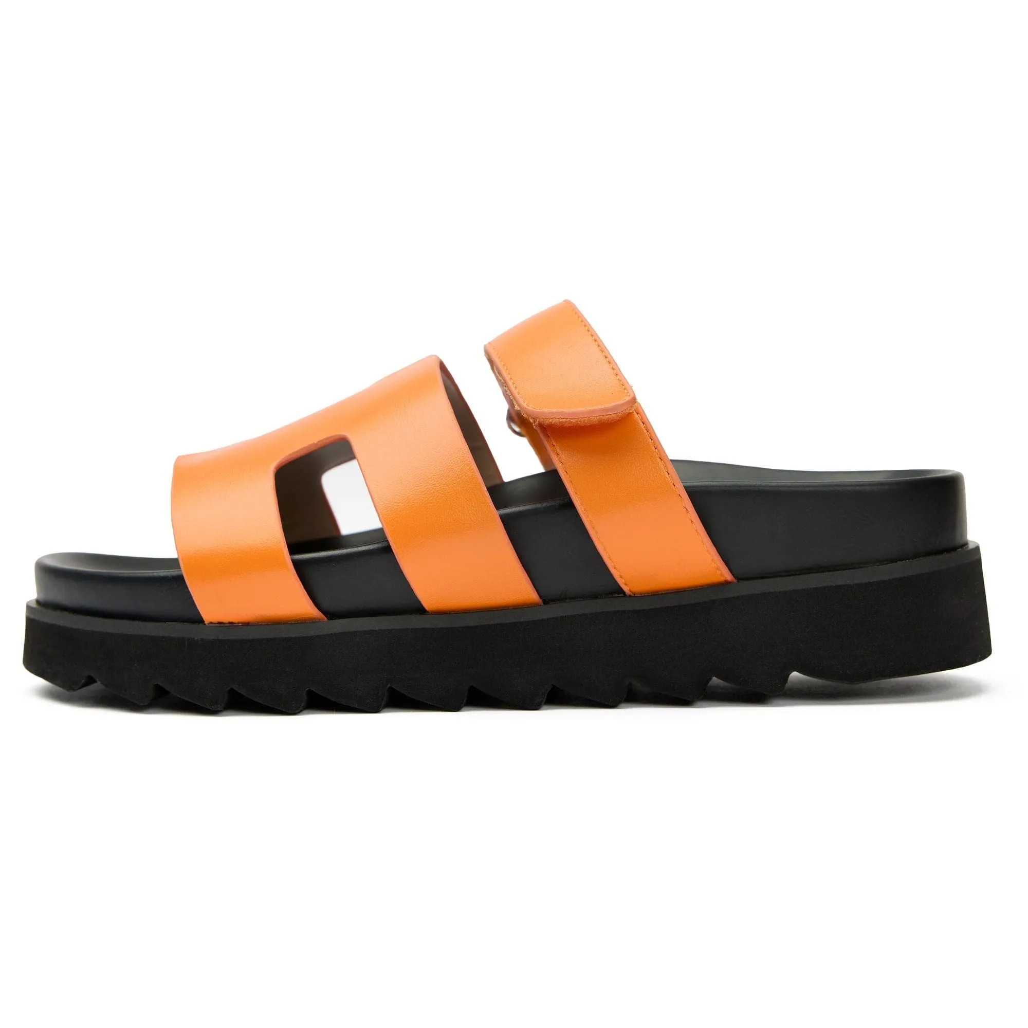 Shea Women's Vegan Leather Slide Sandals | Orange