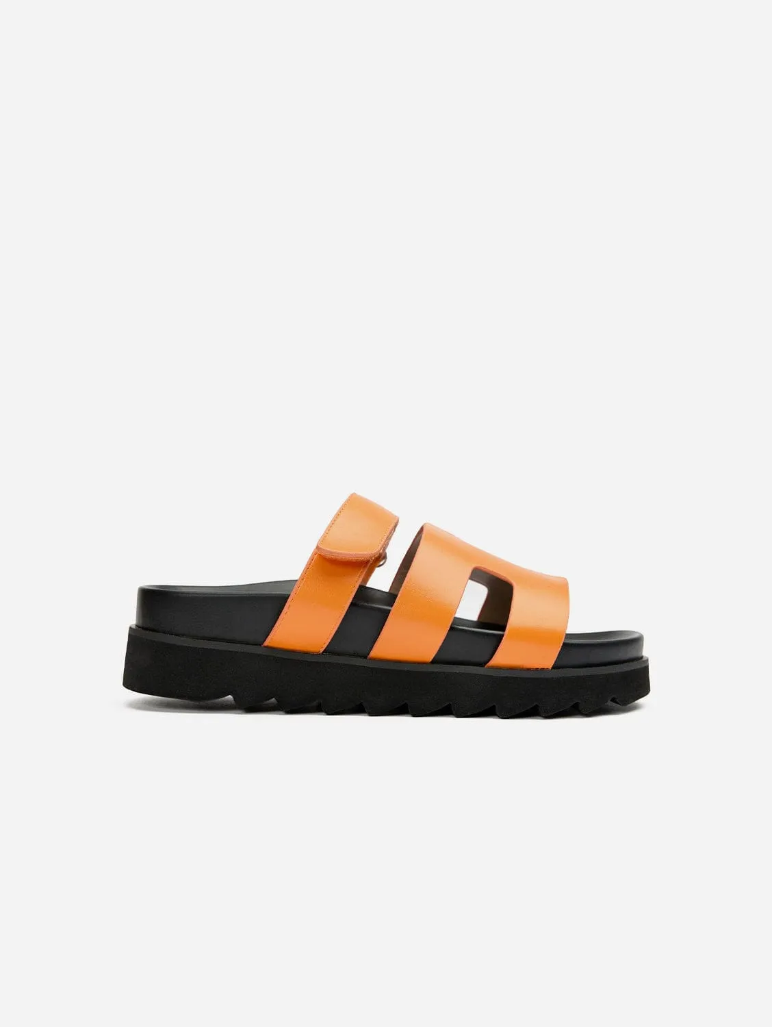 Shea Women's Vegan Leather Slide Sandals | Orange