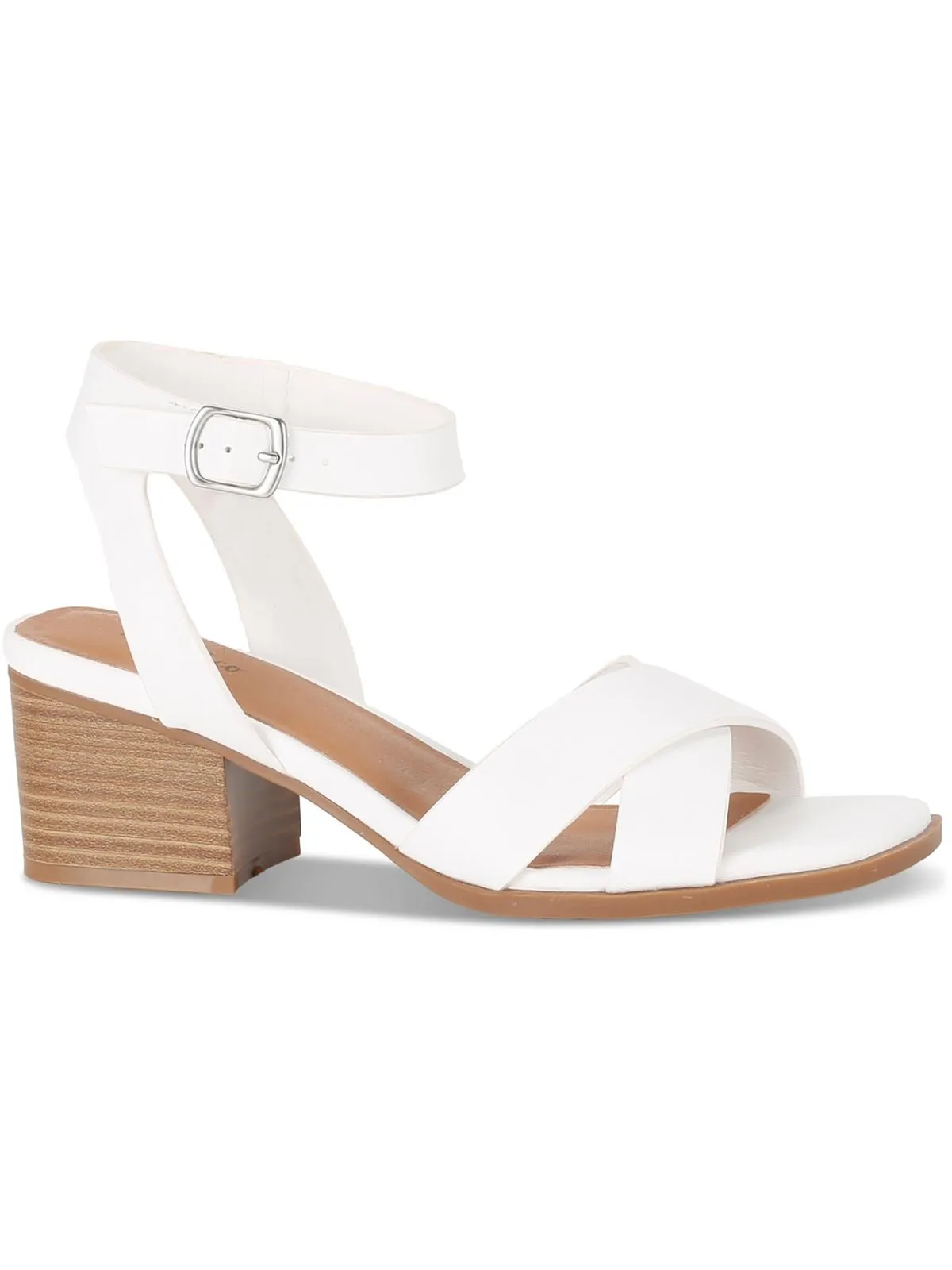 SHELBYY Womens Ankle strap Dressy Block Heel