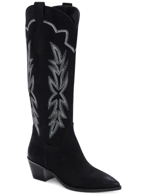 Shiren Womens Leather Tall Cowboy, Western Boots