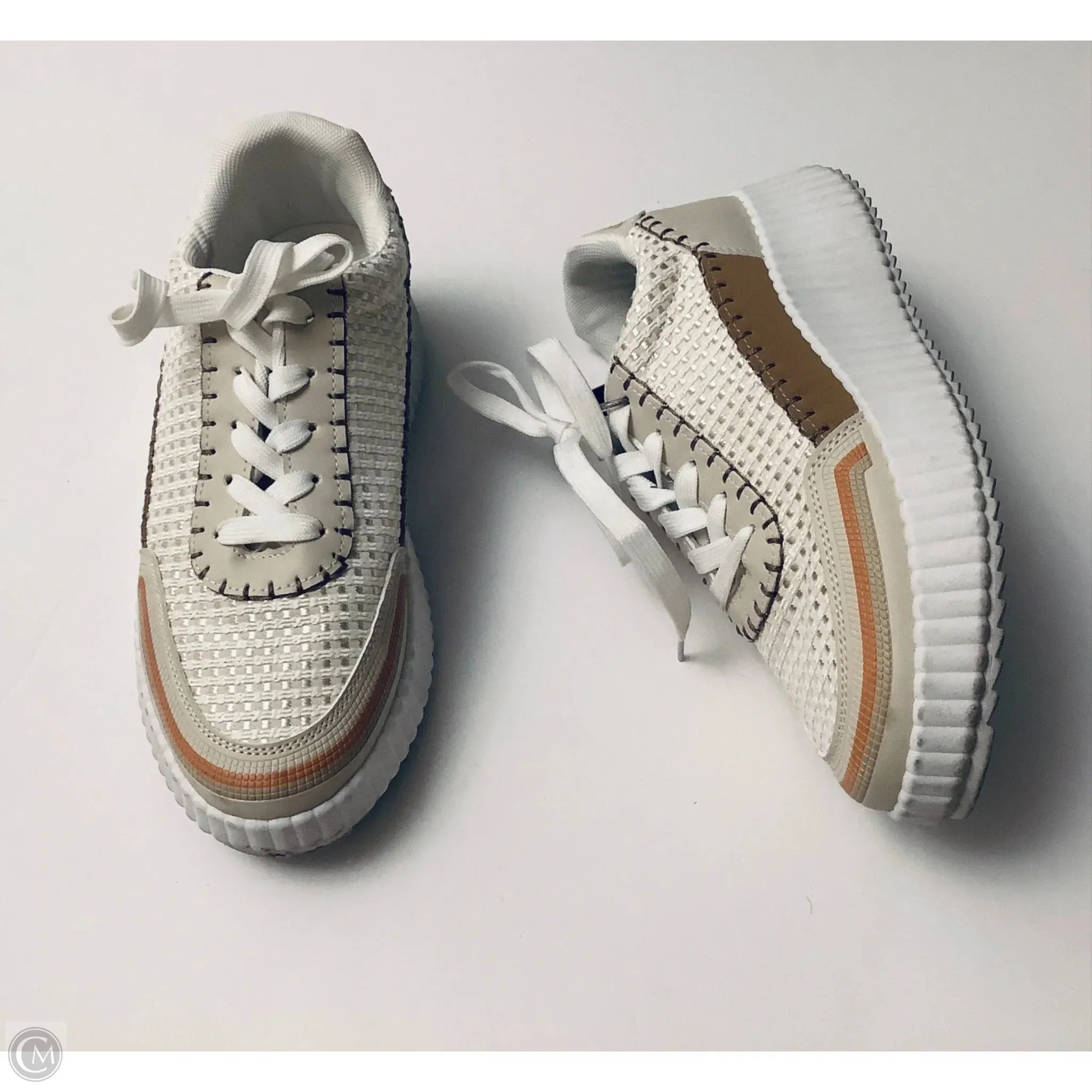 Shoes Sneakers Platform By Qupid In Beige, Size: 9
