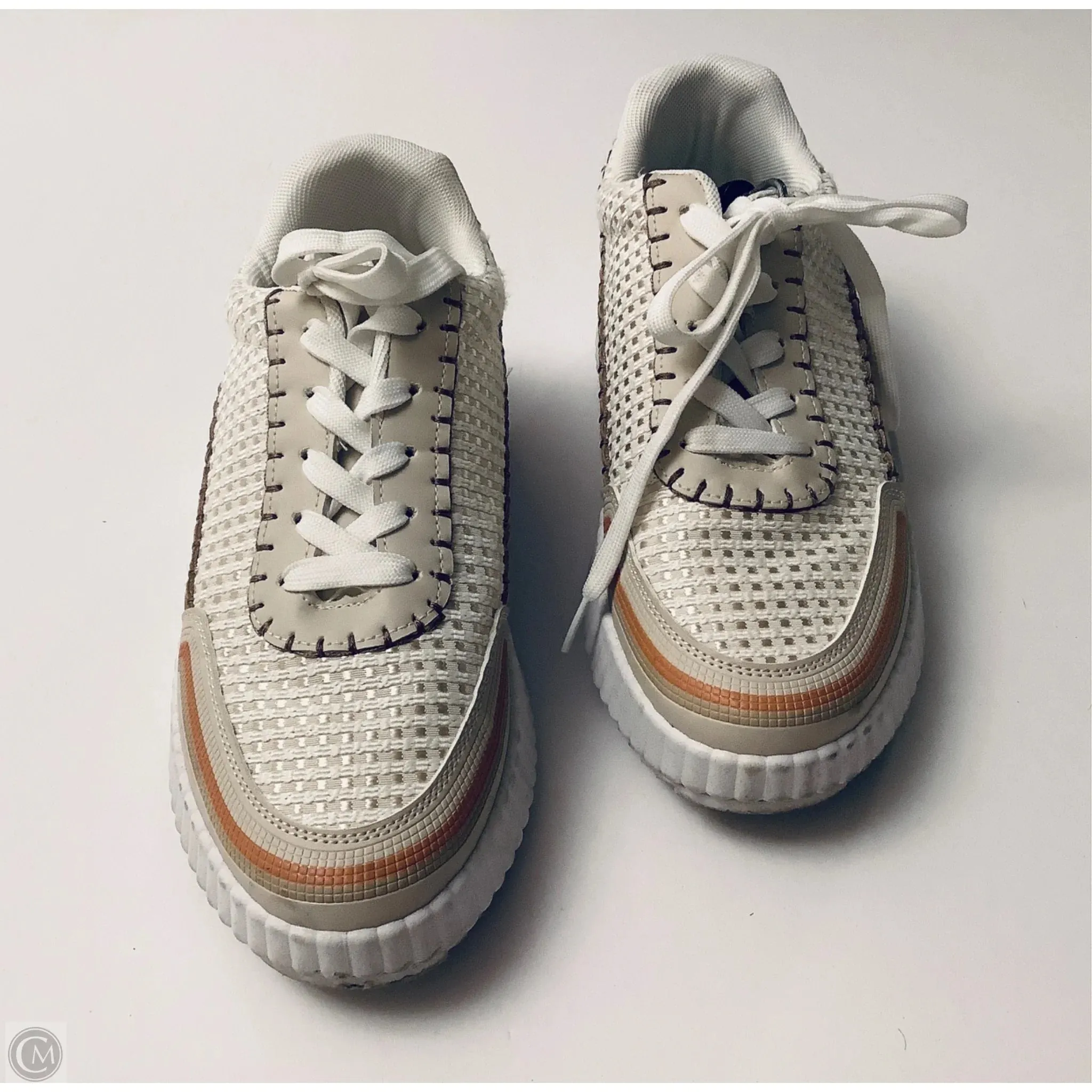 Shoes Sneakers Platform By Qupid In Beige, Size: 9