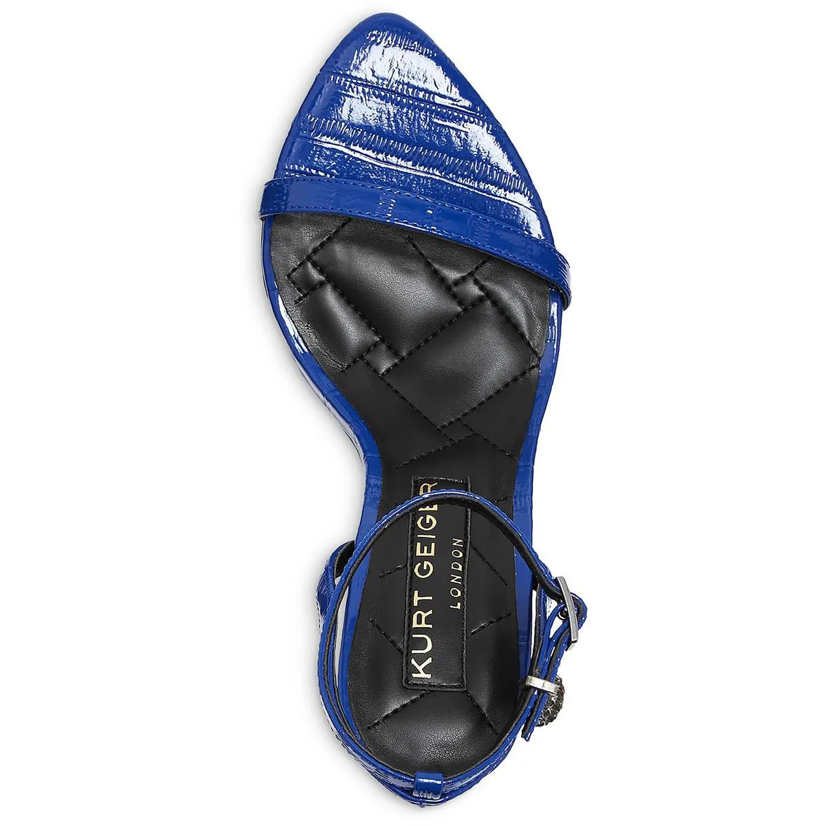 Shoreditch Womens Patent Leather Ankle Strap Heels