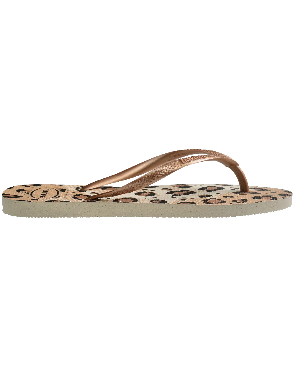 Slim Animals Flip Flops in Beige & Beige