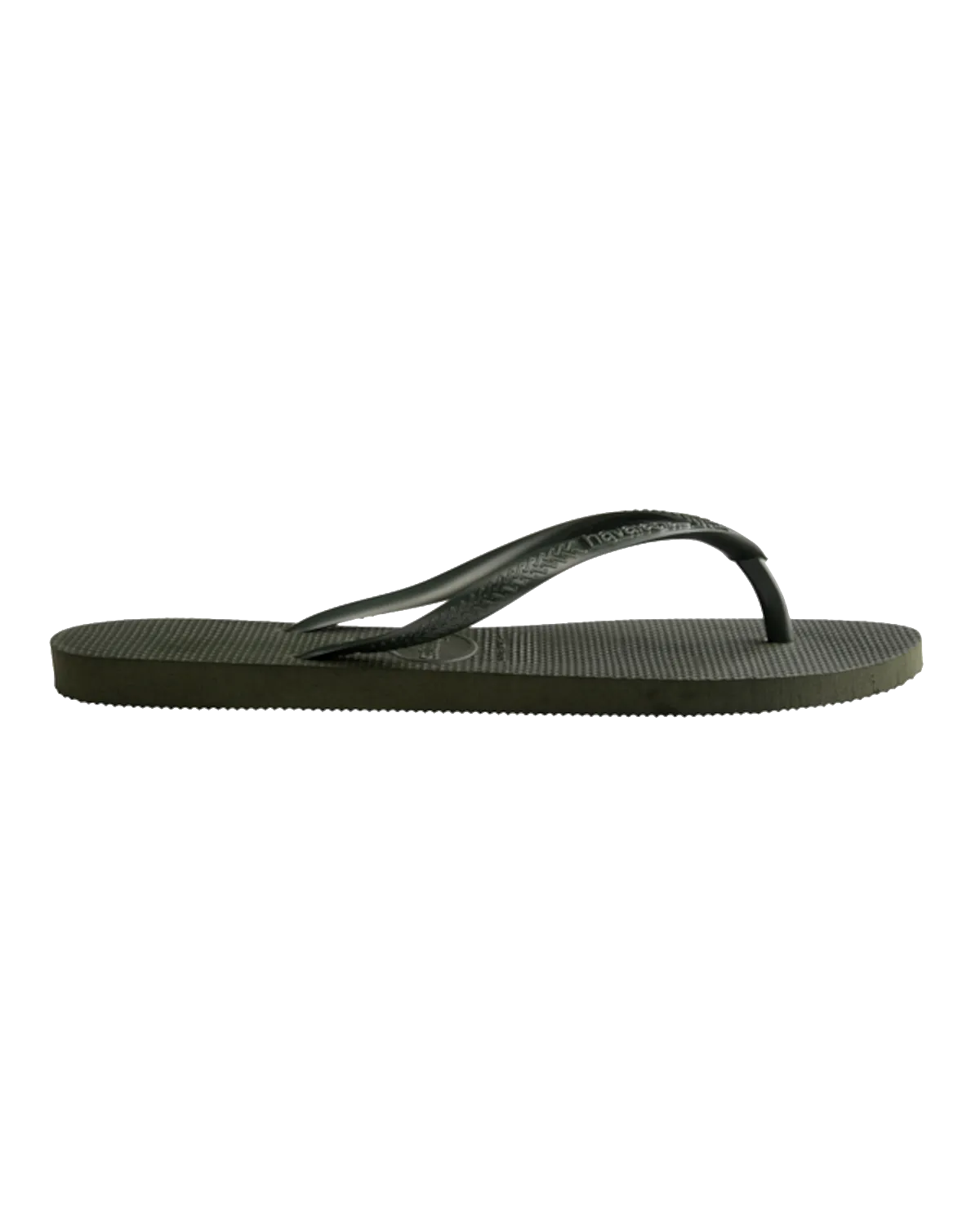 Slim Flip Flops in Green Olive