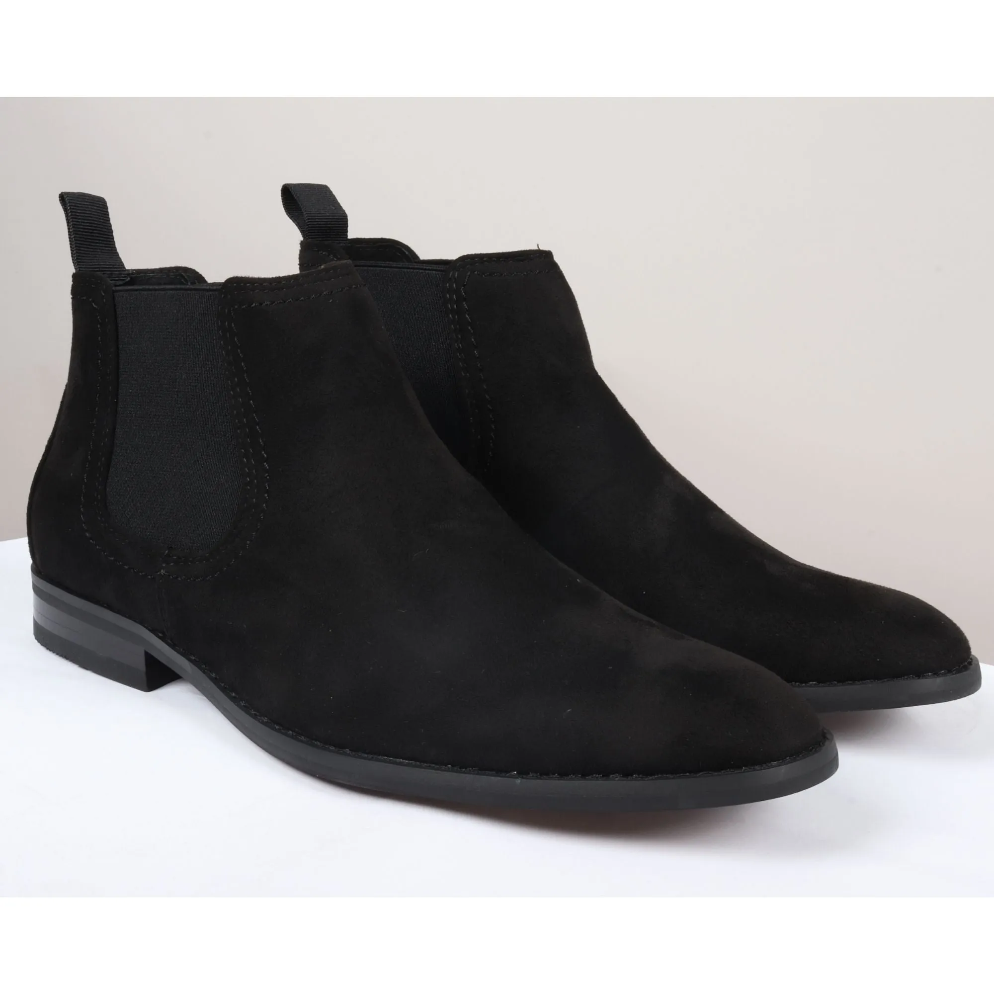 Slip On Suede Leather Lined Chelsea Ankle Shoes