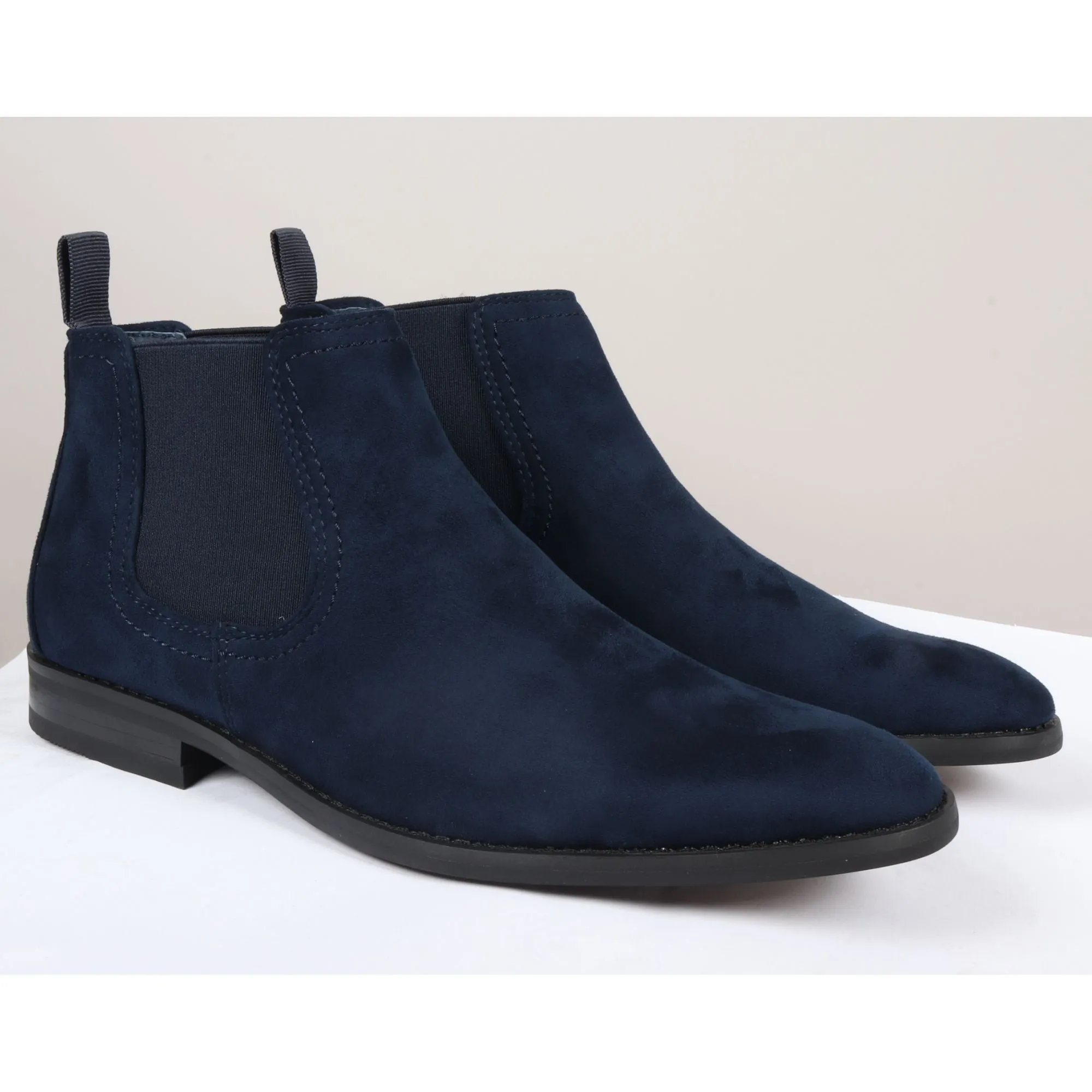 Slip On Suede Leather Lined Chelsea Ankle Shoes