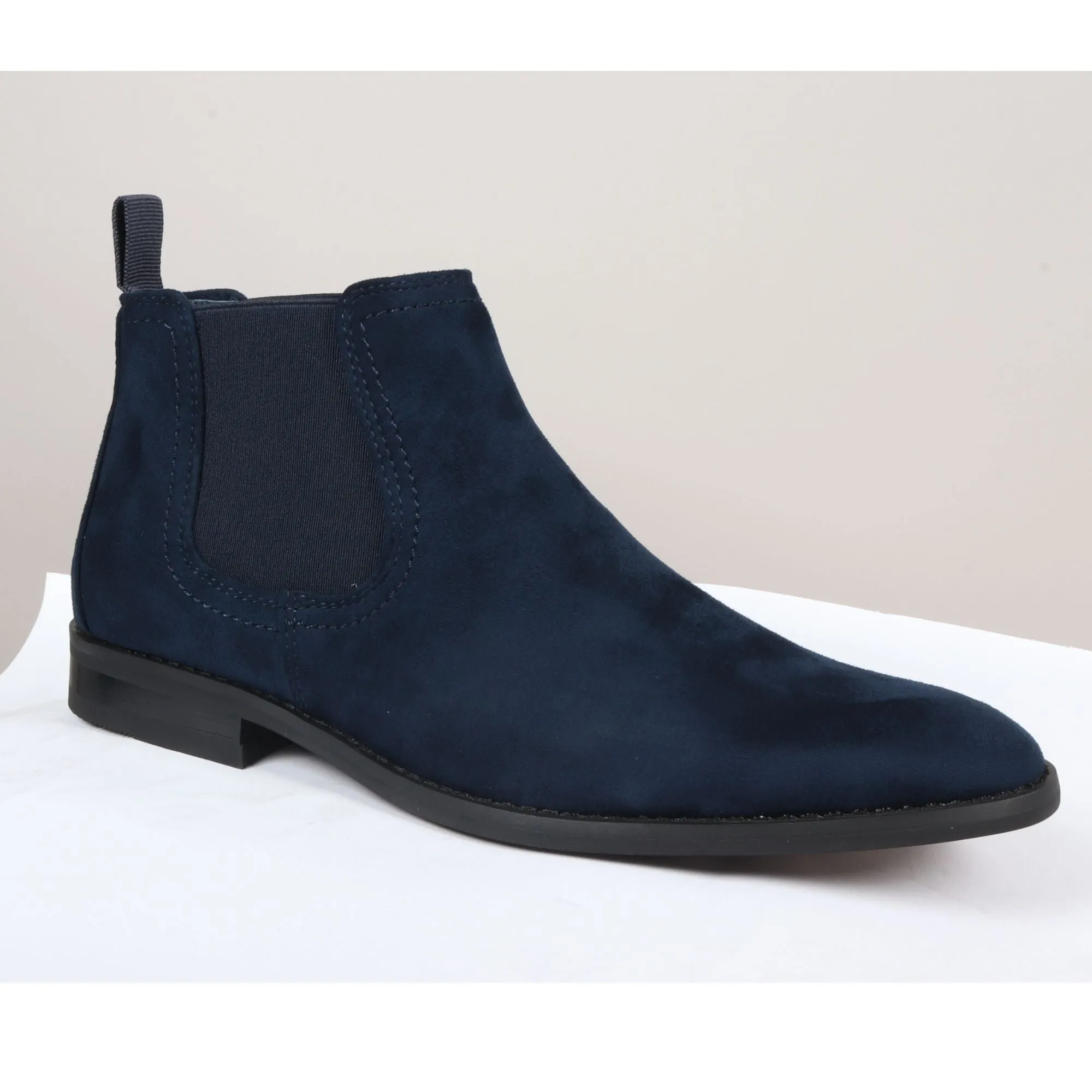 Slip On Suede Leather Lined Chelsea Ankle Shoes